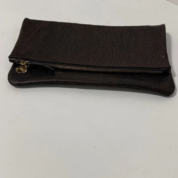 Clare V Cream Leather Tag on Blue Fabric worn once - Picture 4 of 11